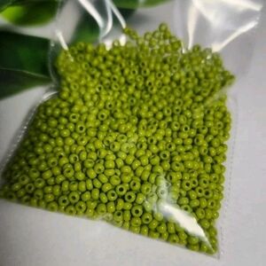 Zcech Glass Beads 10/0. Green Olive Color. Craft Beads